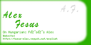 alex fesus business card